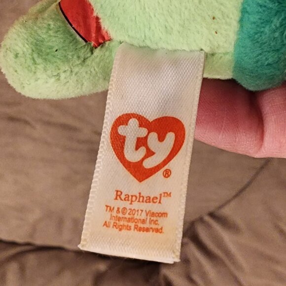 Ty "Raphael" Teenage Mutant Ninja Turltes Beanie Baby - Picture 6 of 9